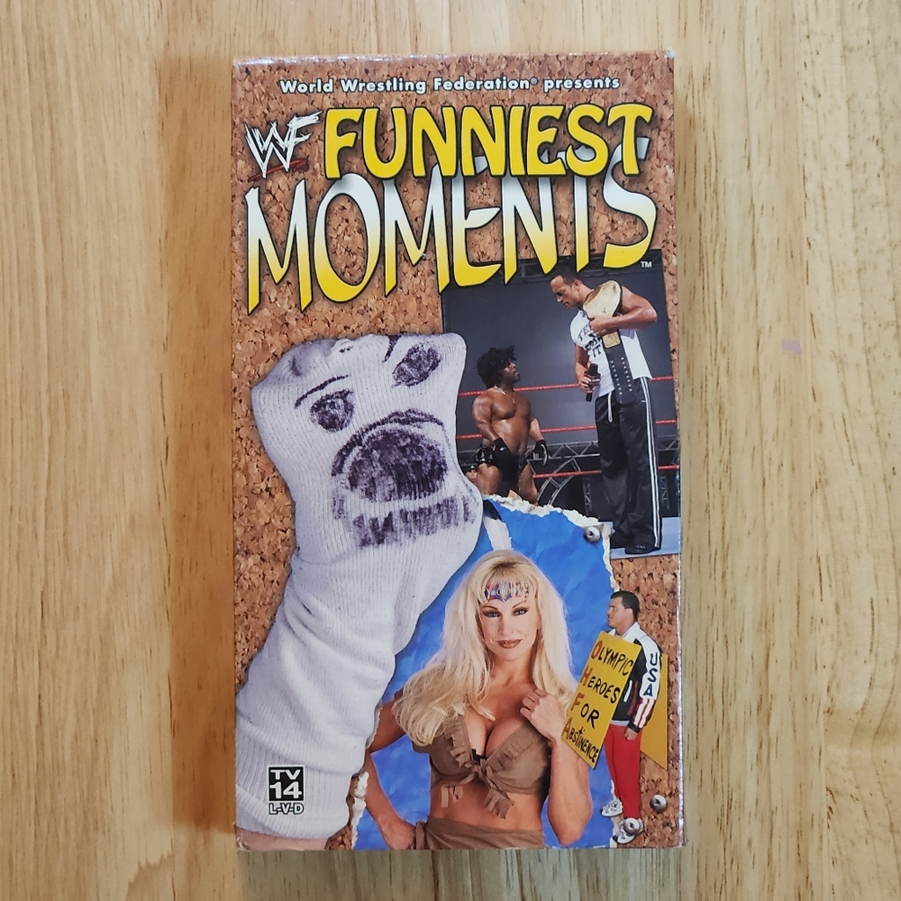 Vintage 90s WWF Funniest Moments VHS tape